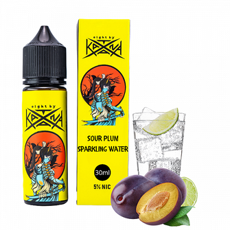 Сольова рідина Katana Sour Plum Sparkling Water (Кисла слива Газована вода) 30 мл 50 мг