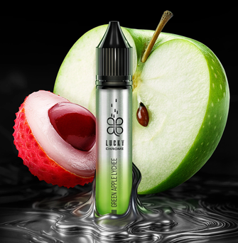 Сольова рідина Lucky Chrome Green Apple Lychee (Зелене яблуко Лічі) 30 мл 50 мг