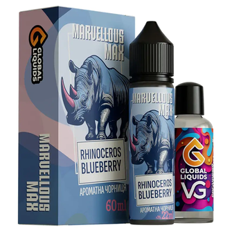 Набір органічної рідини Marvellous MAX Rhinoceros Blueberry (Чорниця) 60 мл 3 мг