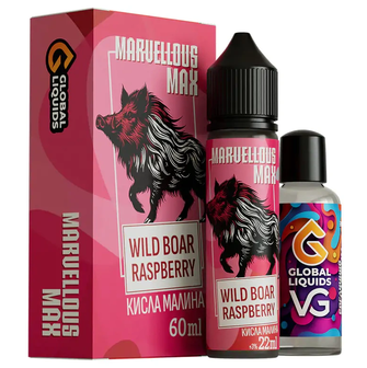 Набір органічної рідини Marvellous MAX Wild Boar Raspberry (Кисла малина) 60 мл 3 мг