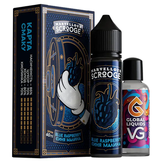 Набір органічної рідини Marvellous Scrooge Blue Raspberry (Блакитна малина) 60 мл 3 мг