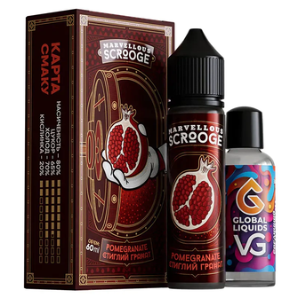 Набір органічної рідини Marvellous Scrooge Ripe Pomegranate (Стиглий гранат) 60 мл 3 мг