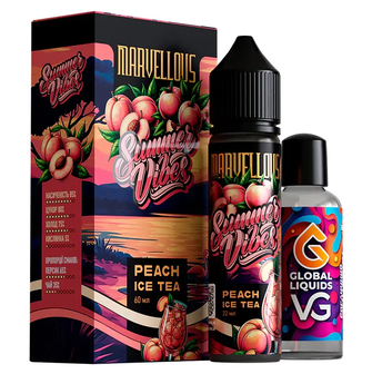Набір органічної рідини Marvellous Summer Vibes Peach Ice Tea (Персиковий чай Лід) 60 мл 3 мг