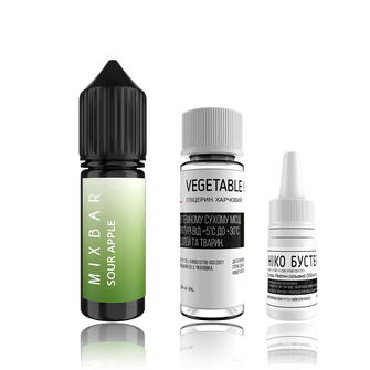 Набір Mix Bar HYBRID SLT Sour Apple (Кисле Яблуко) 15мл 50мг