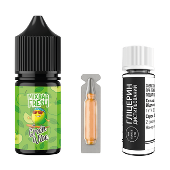 Набір Mix Bar Fresh Green Vibe (Яблуко Виноград Базилік) 30 мл 50 мг