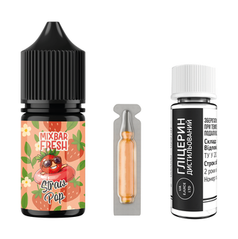 Набір Mix Bar Fresh Straw Pop (Полуниця Ментол) 15 мл 50 мг