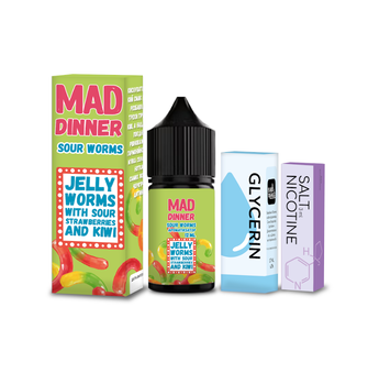 Набор Mad Dinner Sour Worms (Желейные червячки) 30 мл 50 мг