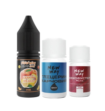 Набір New Way Black Lemon Peach (Лимон Персик) 10 мл 65 мг