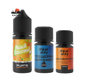 Набір PUFS Peach Coconut (Персик Кокос) 30 мл 25 мг