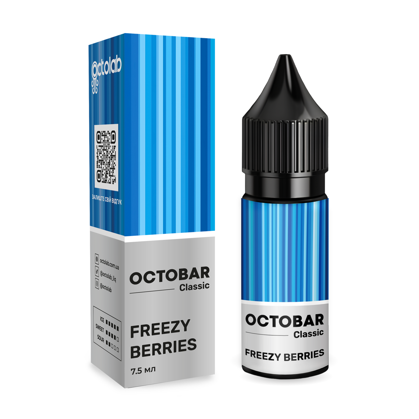 Набор солевой жидкости Octobar Classic Freezу Berries (Черника Ежевика ...