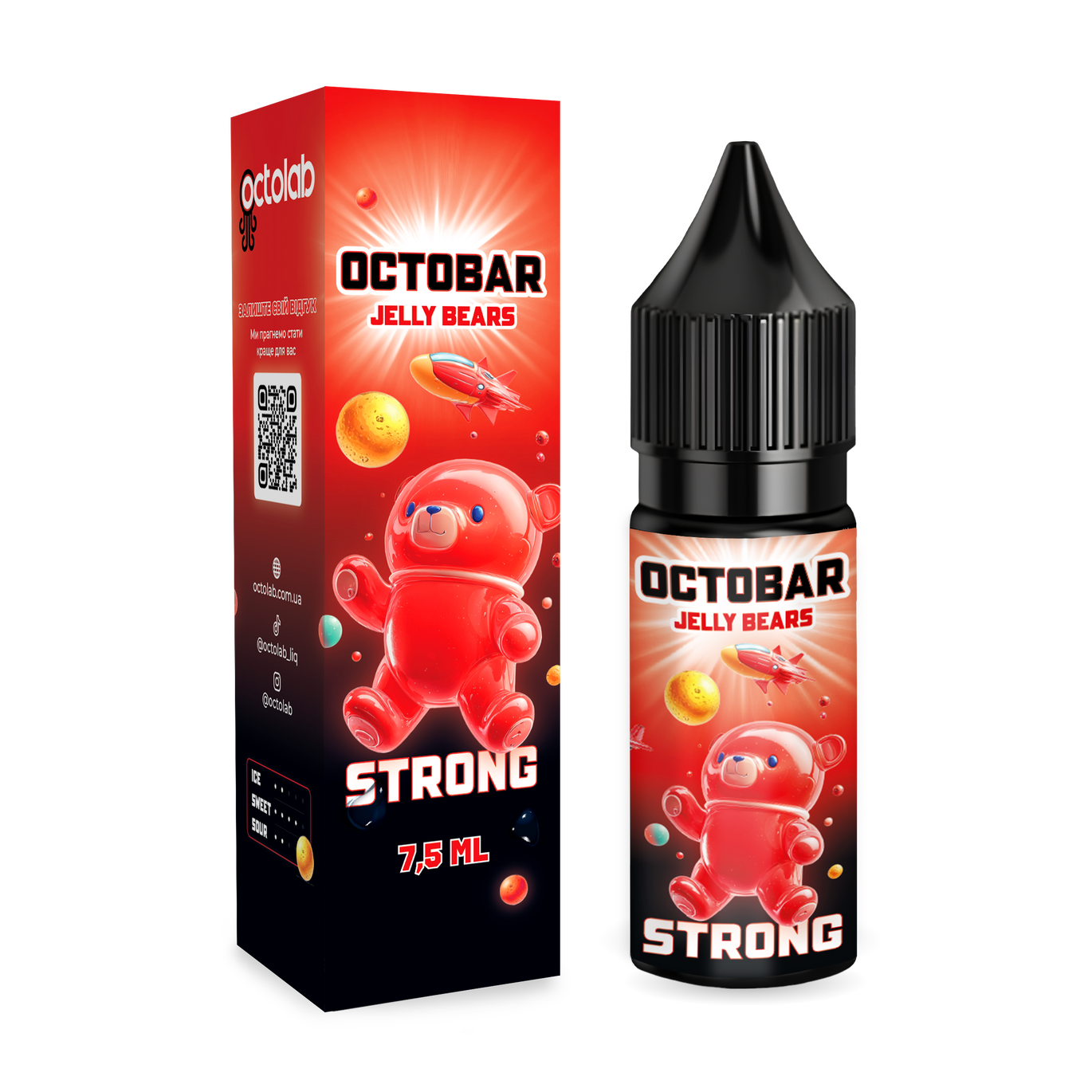 Набор солевой жидкости Octobar Strong Jelly Bears (Мармеладные мишки ...
