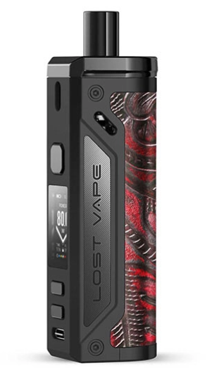 Pod Mod Lost Vape Thelema 80W Black Ukiran Leather (Черно-красный)