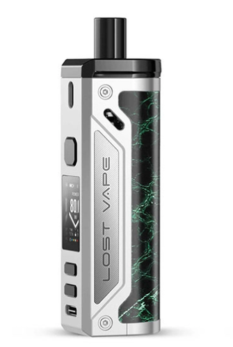 Pod Mod Lost Vape Thelema 80W SS Glossy Leather (Сріблясто-зелений)
