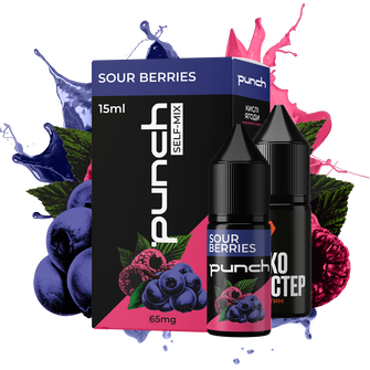 Набор Punch Sour Berries (Малина Черника) 15 мл 65 мг