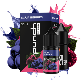 Набір Punch Sour Berries (Малина Чорниця) 30 мл 50 мг