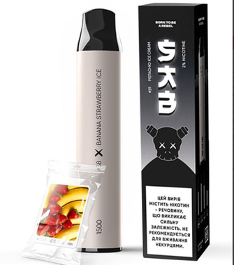SAB 1500 Banana Strawberry Ice 38 (Банан Полуниця Лід)