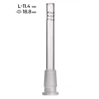 Шліф з дифузором Mistiq Clear (Прозорий) 11.4 см, 18.8 мм