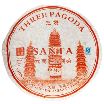 Шу Пуер Цзин Лун Три Пагоди 2023р - 357 г