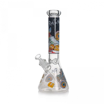 Стеклянный бонг Rick&Morty Beaker Black (Черный)