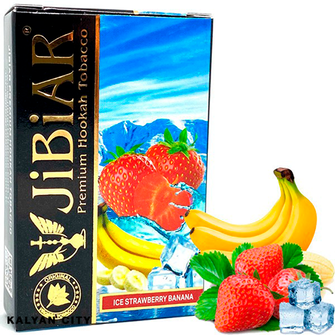 Тютюн Jibiar Ice Strawberry Banana (Полуниця Банан Лід) 50г