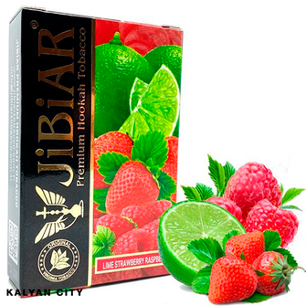 Тютюн Jibiar Lime Strawberry Raspberry (Лайм Полуниця Малина) 50г