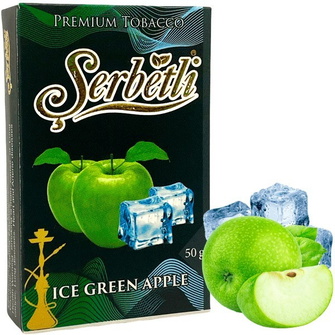 Тютюн Serbetli Ice Green Apple (Крижане Зелене Яблуко) 50г