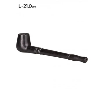 Трубка дерев'яна Mistiq Black (Чорний) 21 см
