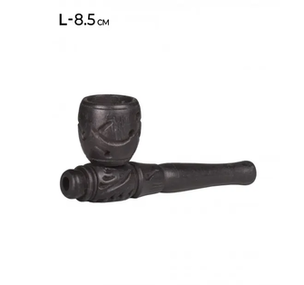 Трубка дерев'яна Mistiq Carved Black (Чорний) 8.5 см