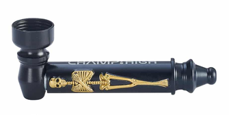 Трубка металева Champ High Black Skeleton Pipe Gold (Чорно-золотий)