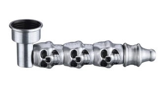 Трубка металева Champ High Metal Skull Silver (Срібний)