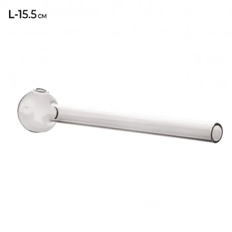 Трубка скляна Mistiq Clear (Прозорий) 15.5 см