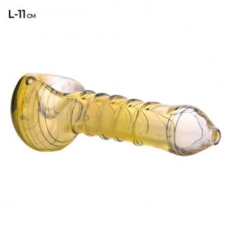 Трубка скляна Mistiq Clear Yellow (Прозоро-жовтий) 11 см