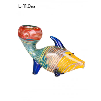 Трубка скляна Mistiq Fish (Різнокольоровий) 11 см
