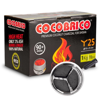 Вуголь кокосовый Cocobrico под Kaloud (1кг, 72 шт)