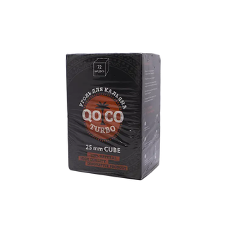 Кокосове вугілля для кальяну Qoco Turbo 1 кг 25*25