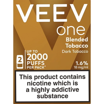 Картриджі VEEV one Blended Tobacco (Добірний Тютюн) 18 мг (1.8%)
