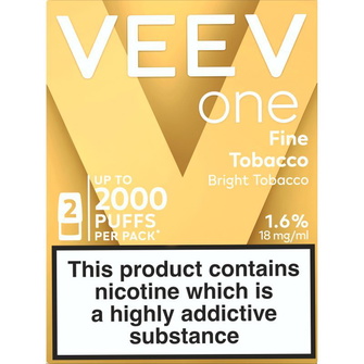 Картриджі VEEV one Fine Tobacco (ВанільТютюн) 18 мг (1.8%)