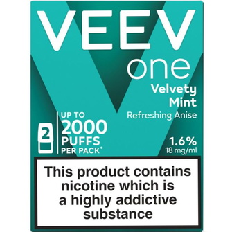 Картриджі VEEV one Velvety Mint (Ніжна М'ята) 18 мг (1.8%)