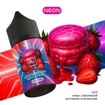 Набор WES AI Neon Strawberry Macaron (Клубника Макарун) 30 мл 50 мг